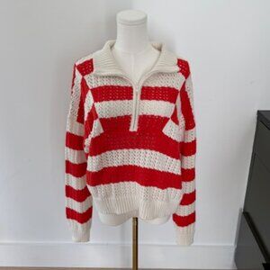 Striped Half-Zip sweater